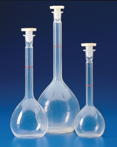 Volumetric flask 250 ml, NS 19/26, PMP/TPX autoclavable with stopper_100204779