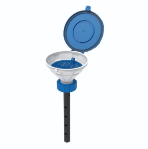 Funnel with lid "MARCO", V2.0, S60/61, PE-HD, with lance (220 mm) and removable sieve_100243259