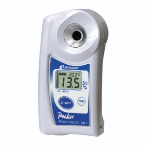 Digital hand-held refractometer PAL-BX/RI 0.0 - 93.0% Brix, 1.3306 - 1.5284 nD with ATC, dust- and waterproof_6231591