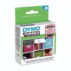 DYMO® Original High Performance Label for LabelWriter, Plastic coated, white, permanent resistant, 1 x 160 Labels, 25mm x 54mm_100255101