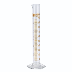 Measuring cylinder 2000 ml, class A Duran®, ring graduation, amber graduated, conformity certified,_100217187