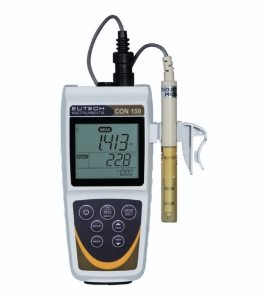 Portable conductivity meter CON 450 meter kit, w. Grip-Clip, built-in stand w. wall-mount, USB or RS232 output_100222242