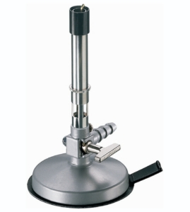 Bunsen burner for natural gas, with gas valve, air regulation, pilot flame inside, DIN version_6055476