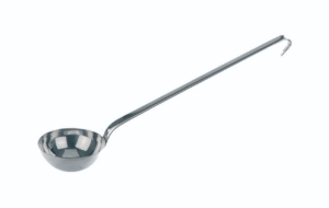 Ladle 180 mm dia., 18/10 steel 1400 ml, flat handle_100229717