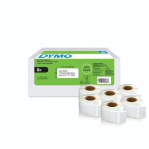 DYMO® Original label for LabelWriter, Big Pack white, permanent, 6 x 500 Labels, 25mm x 54mm_100255335