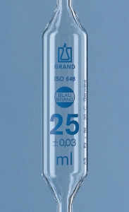 Volumetric pipet 10 ml, with 2 marks BLAUBRAND®, cl. AS, AR glass CoC, blue grad., with single certificate_100213785