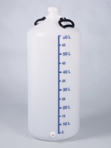 Storage bottle 60 liters HDPE, with threaded ends_100251632