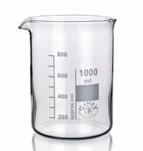 Beakers 100 ml, low form, boro 3.3 with division and spout pack of 10_100117756