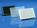 Microplates pureGrade 384-well, PS, black, standard, F-bottom, non-sterile, without lid, pack of 50