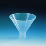 Powder funnel, PP short, wide stem, out.dia. 65 mm, stem dia. 18 mm, l. 26 mm