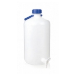 Aspirator bottle 10 l PE-HD, narrow mouth w/o stopcock, w. screw cap and carrying handle