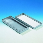 Slide box, PS for 25 slides 76 x 26 mm numbered slots in the base,