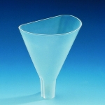 Standard ground joint funnel, PP funnel out. dia. 40 mm, stem f. NS 14/23 half-round body